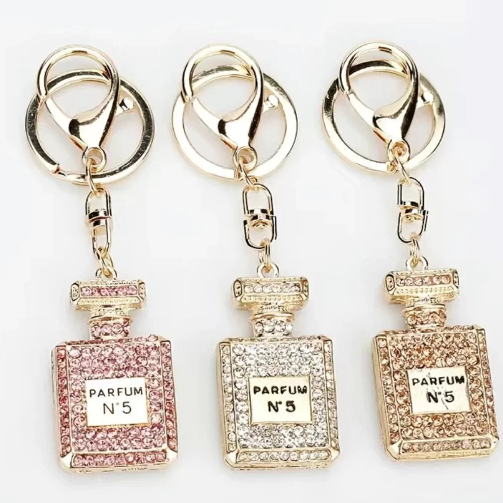 BAG CHARM Perfume Champagne Crystal Rhinestones
